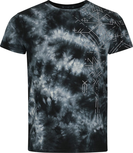 T-Shirt Manches courtes  de Black Premium by EMP - Batik T-Shirt with Runes - M à XXL - pour Homme - noir - Black Premium by EMP