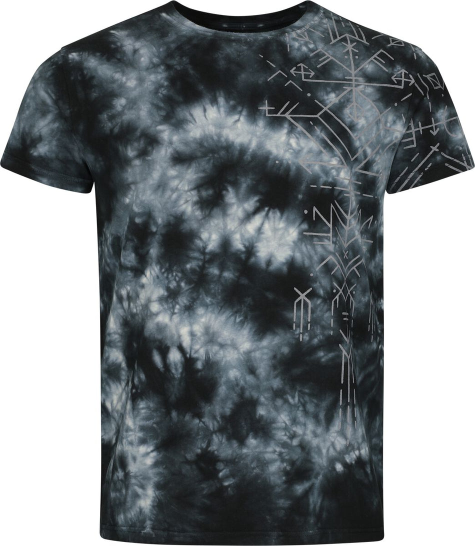 T-Shirt Manches courtes  de Black Premium by EMP - Batik T-Shirt with Runes - M à XXL - pour Homme - noir - Black Premium by EMP