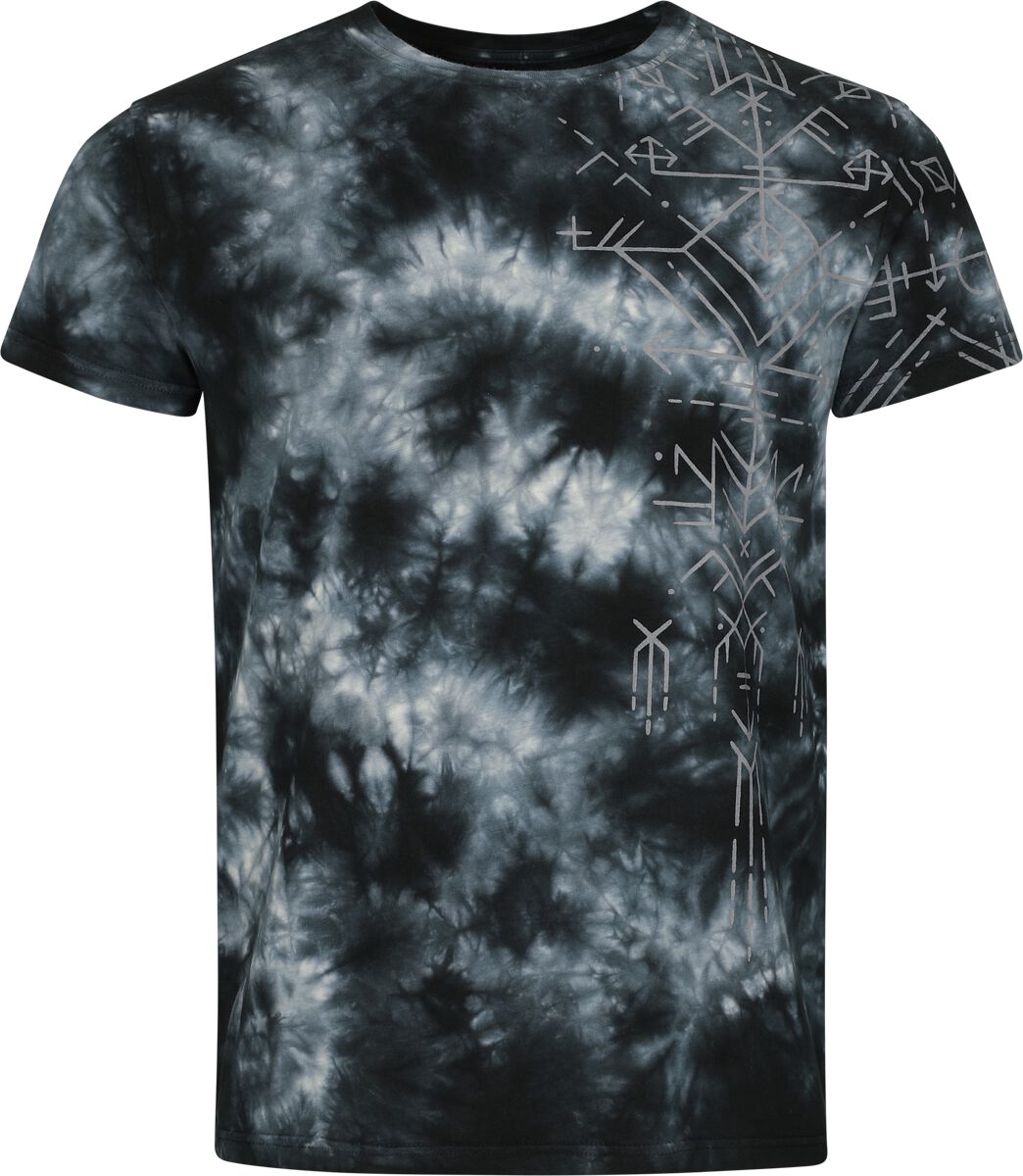 T-Shirt Manches courtes  de Black Premium by EMP - Batik T-Shirt with Runes - M à XXL - pour Homme - noir - Black Premium by EMP