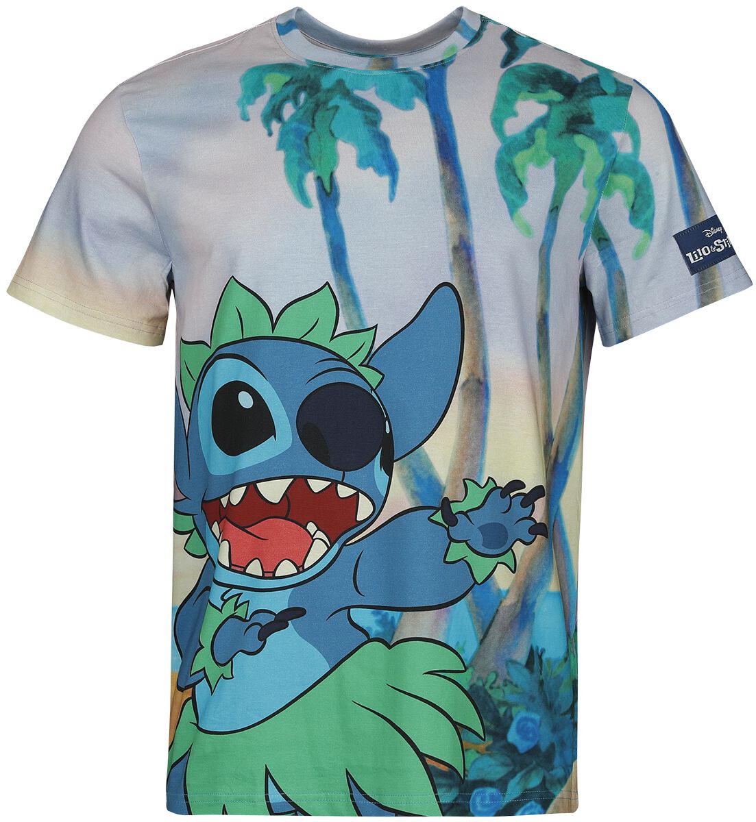 T-Shirt Manches courtes Disney de Lilo & Stitch - Tropical - M à XXL - pour Homme - multicolore - Lilo & Stitch