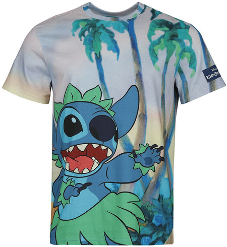 T-Shirt Manches courtes Disney de Lilo & Stitch - Tropical - M à XXL - pour Homme - multicolore - Lilo & Stitch