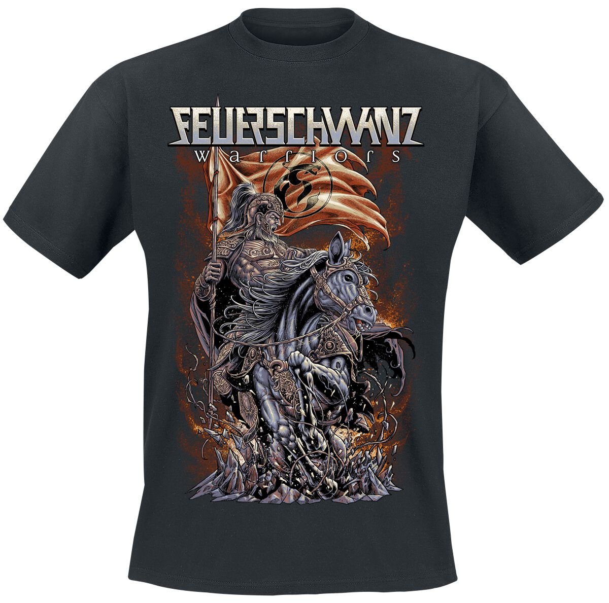 T-Shirt Manches courtes  de Feuerschwanz - Rohirrim - S à XXL - pour Homme - noir - Feuerschwanz