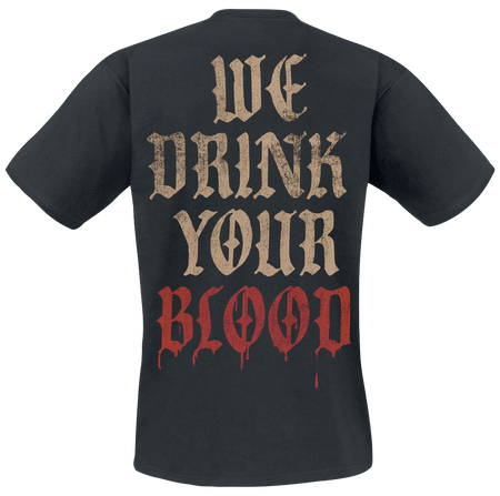 T-Shirt Manches courtes  de Powerwolf - Drinking Blood - S à XL - pour Homme - noir - Powerwolf - View 2