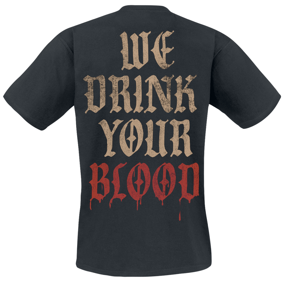 T-Shirt Manches courtes  de Powerwolf - Drinking Blood - S à XL - pour Homme - noir - Powerwolf - View 2