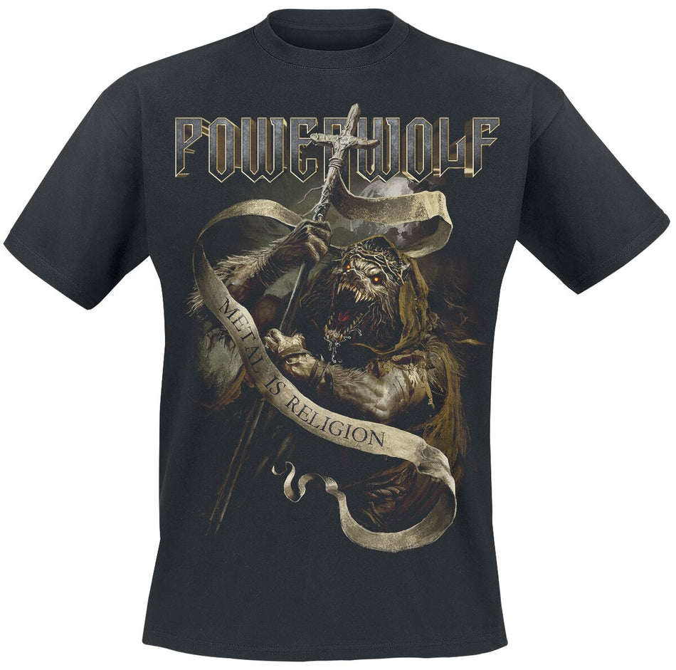 T-Shirt Manches courtes  de Powerwolf - Mad Monk - S à XXL - pour Homme - noir - Powerwolf