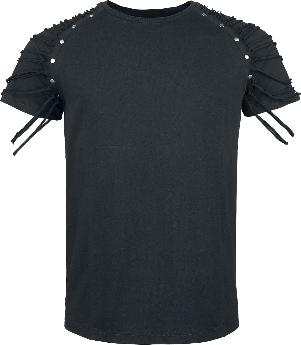 T-Shirt Manches courtes  de Gothicana by EMP - T-Shirt with Distressed Shoulders - M à XXL - pour Homme - noir - Gothicana by EMP