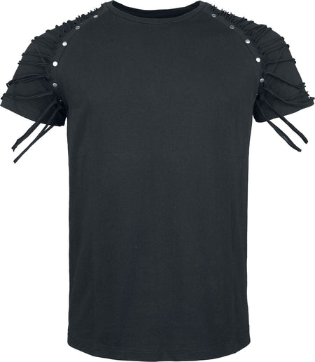 T-Shirt Manches courtes  de Gothicana by EMP - T-Shirt with Distressed Shoulders - M à XXL - pour Homme - noir - Gothicana by EMP