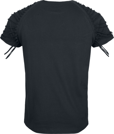 T-Shirt Manches courtes  de Gothicana by EMP - T-Shirt with Distressed Shoulders - M à XXL - pour Homme - noir - Gothicana by EMP - View 2