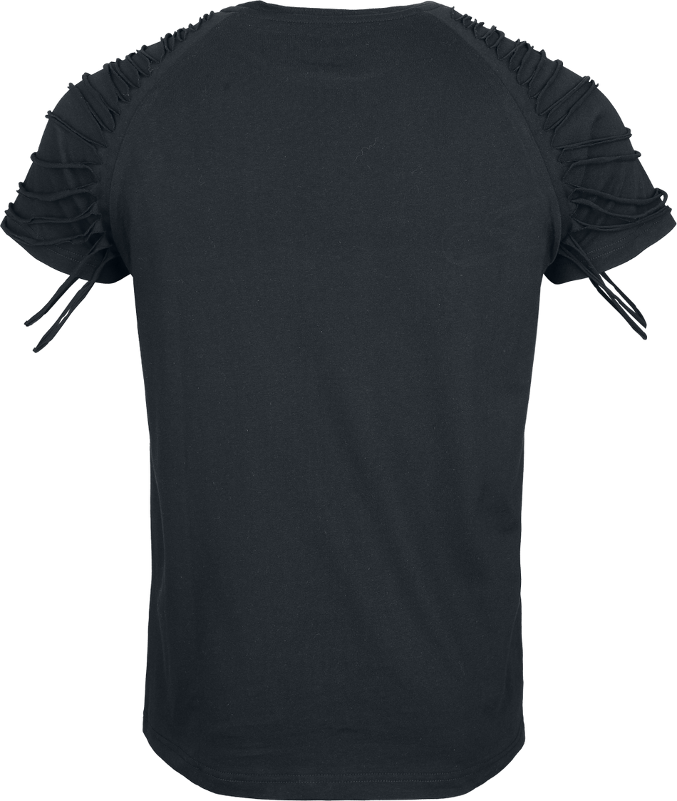 T-Shirt Manches courtes  de Gothicana by EMP - T-Shirt with Distressed Shoulders - M à XXL - pour Homme - noir - Gothicana by EMP - View 2