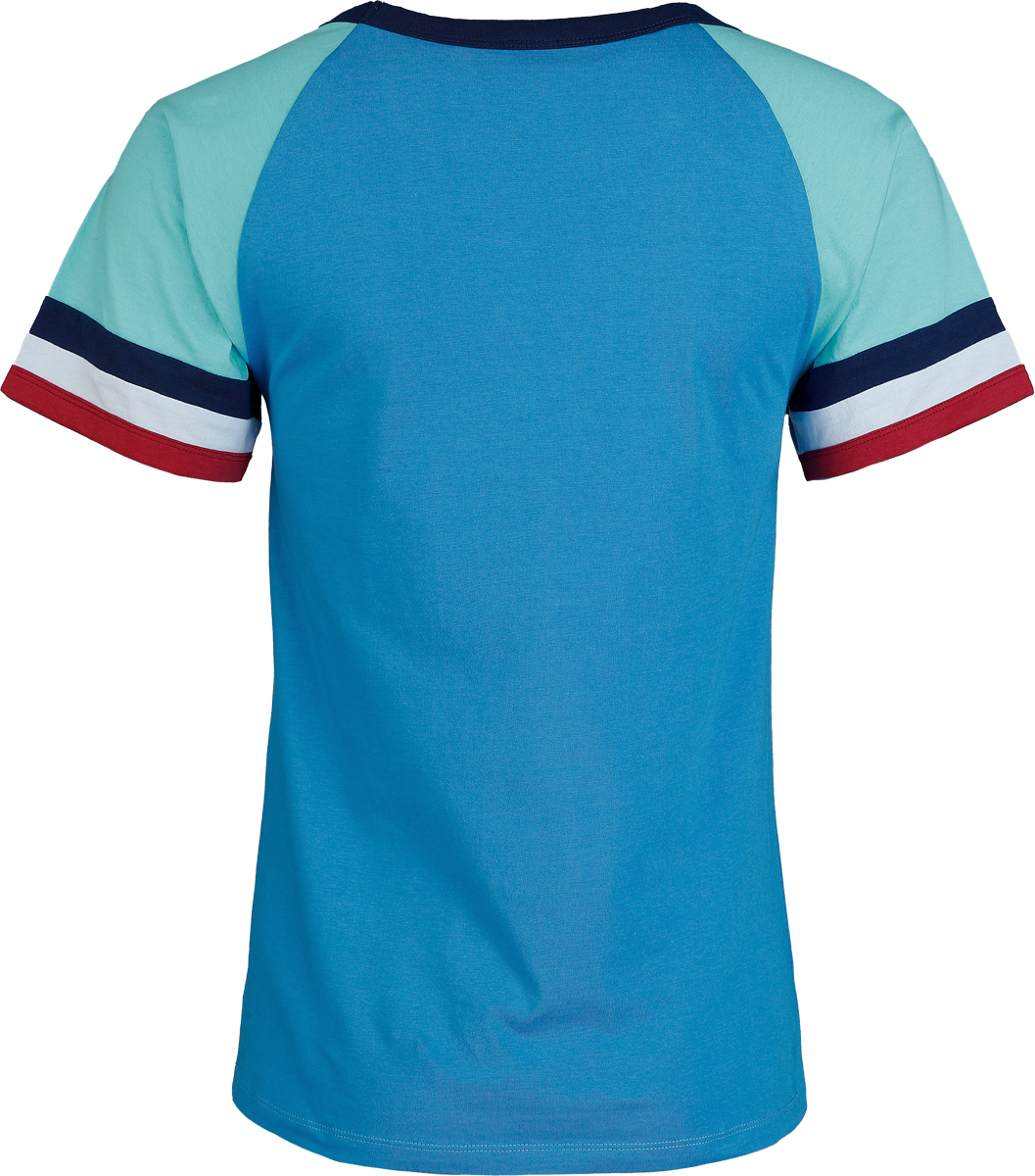 T-Shirt Manches courtes Disney de Lilo & Stitch - Stitch - Face - S à XXL - pour Femme - bleu - Lilo & Stitch - View 2