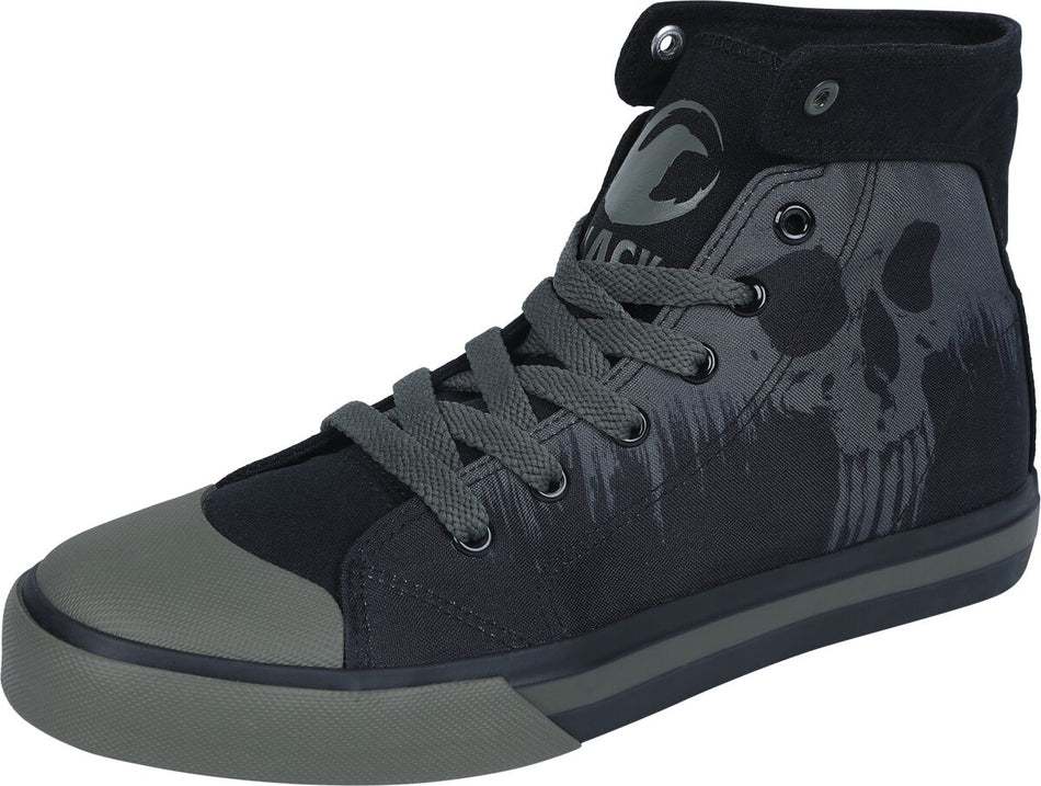 Baskets hautes  de Black Premium by EMP - Sneaker with Skull Print - EU37 à EU39 - pour Unisexe - noir - Black Premium by EMP