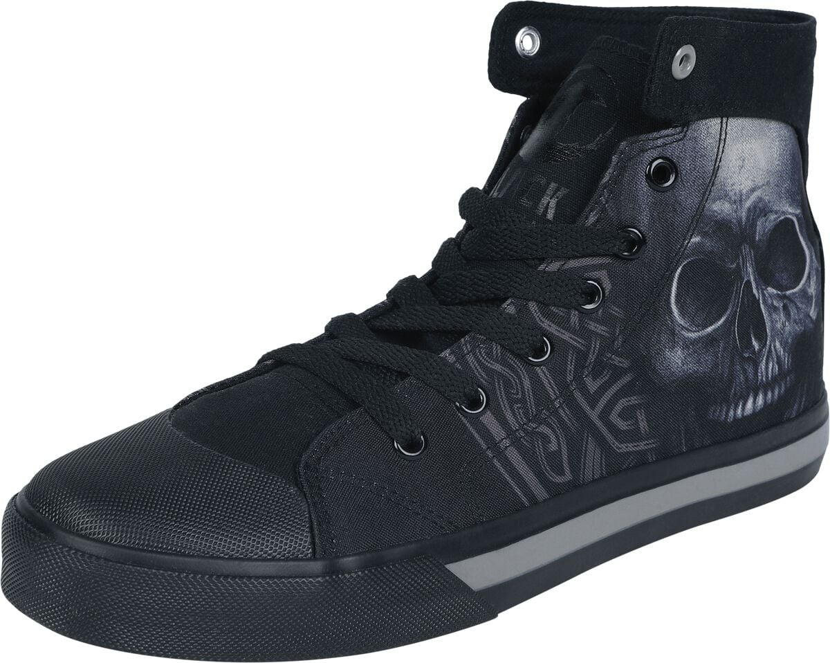 Baskets hautes  de Black Premium by EMP - Sneaker with Skull Print - EU37 à EU47 - pour Unisexe - noir - Black Premium by EMP