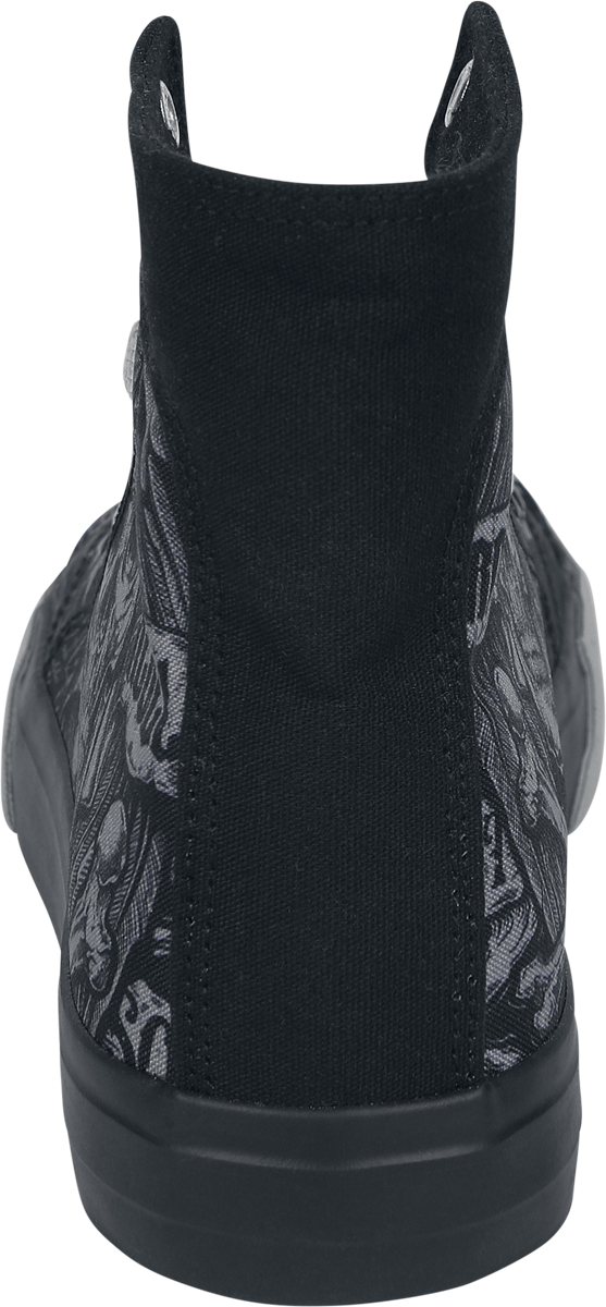 Baskets hautes  de Rock Rebel by EMP - Old School Cyber Skull - Baskets - EU37 à EU39 - pour Unisexe - noir - Rock Rebel by EMP - View 2