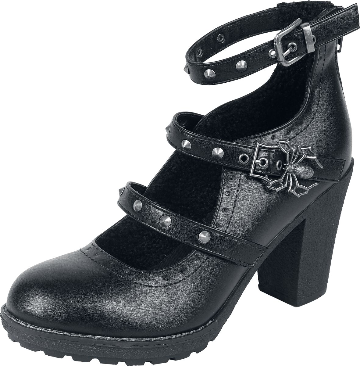 Talons hauts Gothic de Gothicana by EMP - Escarpins avec Sangles & Clous - EU37 à EU41 - pour Femme - noir - Gothicana by EMP