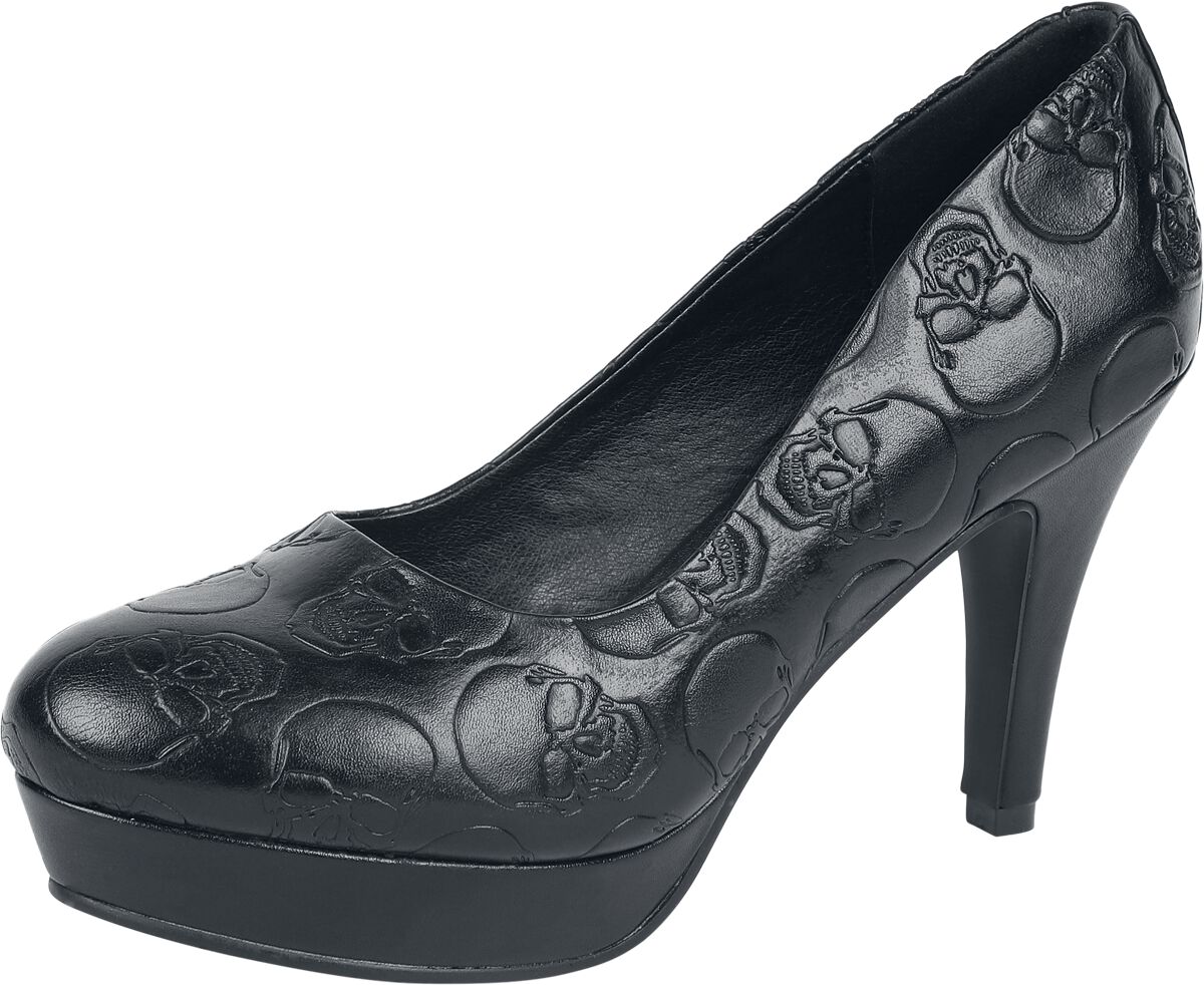 Talons hauts Gothic de Rock Rebel by EMP - Escarpins avec Crânes - EU37 à EU41 - pour Femme - noir - Rock Rebel by EMP