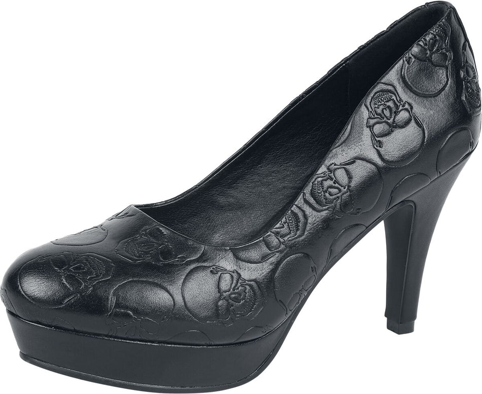 Talons hauts Gothic de Rock Rebel by EMP - Escarpins avec Crânes - EU37 à EU41 - pour Femme - noir - Rock Rebel by EMP