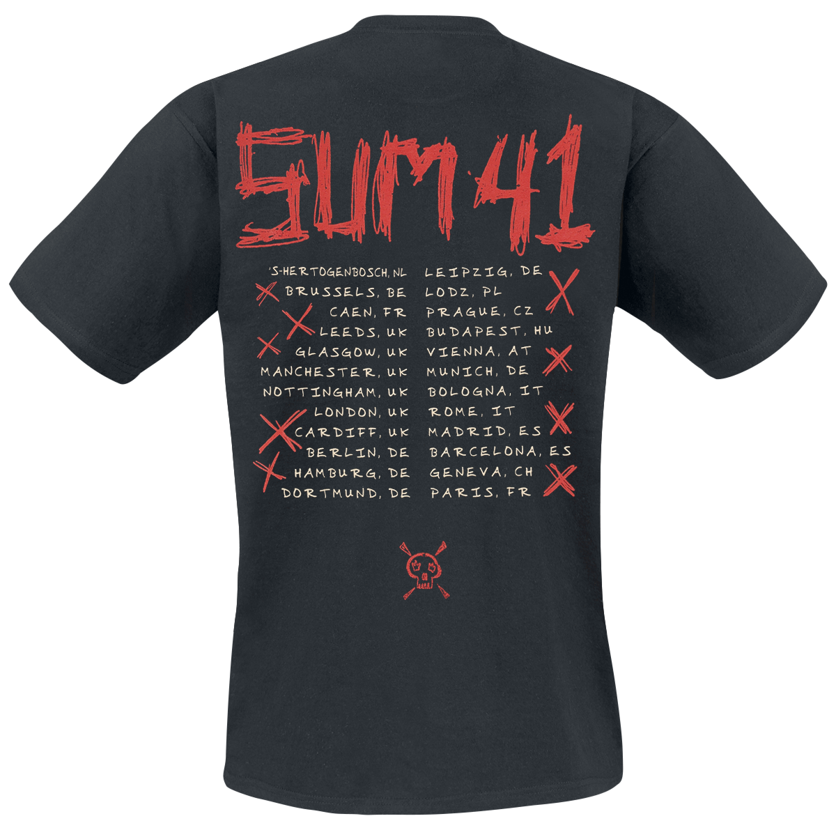 T-Shirt Manches courtes  de Sum 41 - Fuck Sum 41 - Tour Shirt 2024 - S à XXL - pour Homme - noir - Sum 41 - View 2