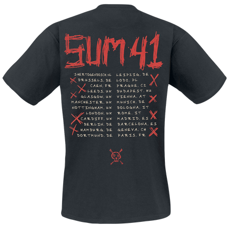 T-Shirt Manches courtes  de Sum 41 - Fuck Sum 41 - Tour Shirt 2024 - S à XXL - pour Homme - noir - Sum 41 - View 2