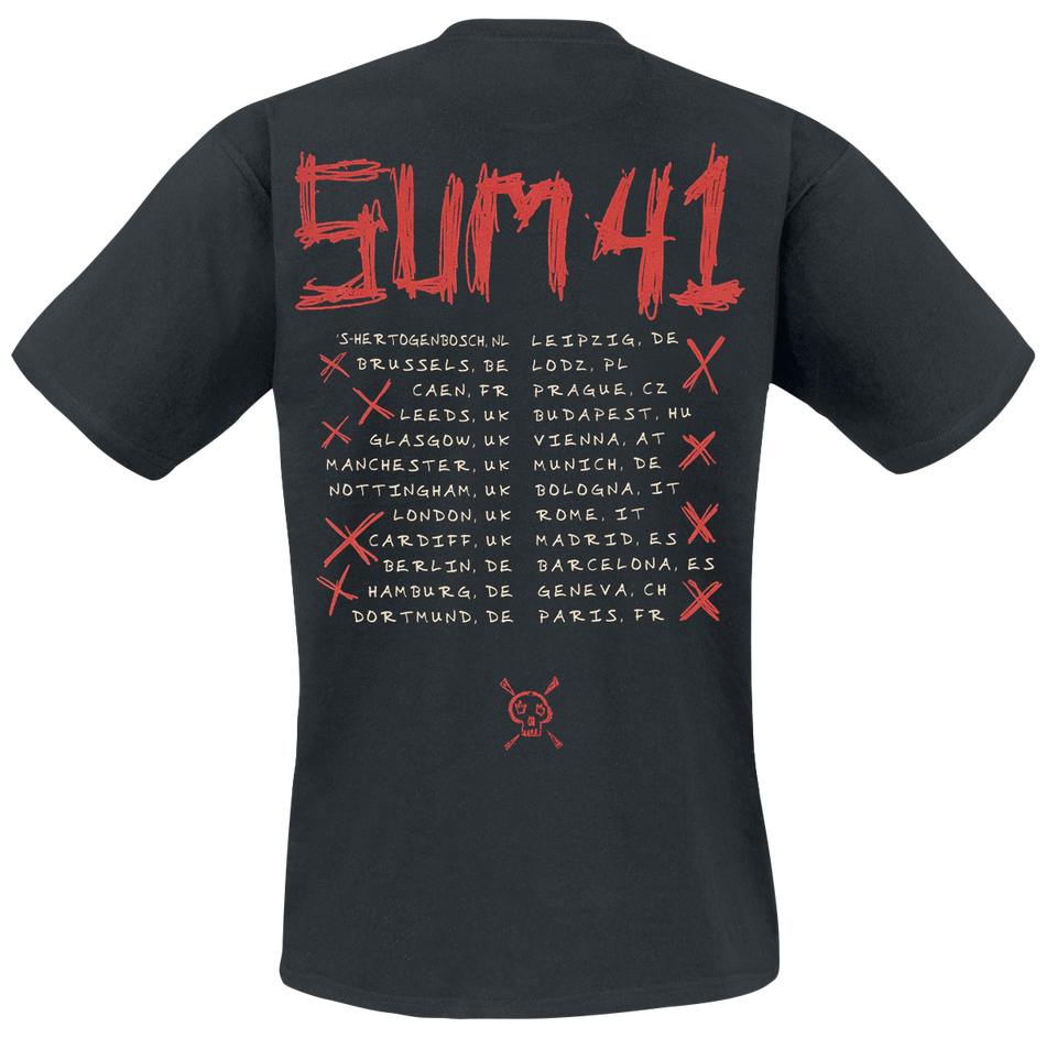 T-Shirt Manches courtes  de Sum 41 - Fuck Sum 41 - Tour Shirt 2024 - S à XXL - pour Homme - noir - Sum 41 - View 2