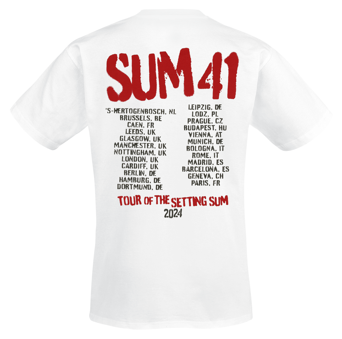 T-Shirt Manches courtes  de Sum 41 - Spray Paint - Tour Shirt 2024 - M à XXL - pour Homme - blanc - Sum 41 - View 2