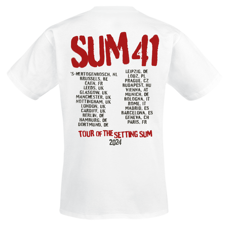 T-Shirt Manches courtes  de Sum 41 - Spray Paint - Tour Shirt 2024 - M à XXL - pour Homme - blanc - Sum 41 - View 2