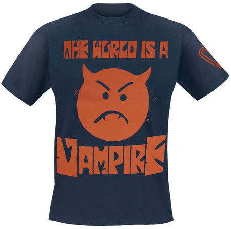 T-Shirt Manches courtes  de Smashing Pumpkins - World I a Vampire - Tour Shirt - S à XXL - pour Homme - marine - Smashing Pumpkins