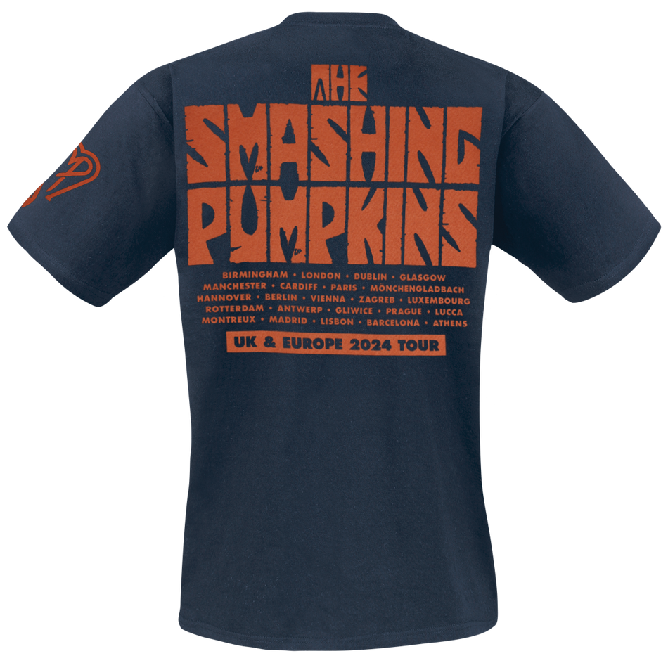 T-Shirt Manches courtes  de Smashing Pumpkins - World I a Vampire - Tour Shirt - S à XXL - pour Homme - marine - Smashing Pumpkins - View 2