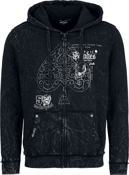 Sweat-shirt zippé à capuche  de Motörhead - EMP Signature Collection - S à 3XL - pour Homme - gris foncé - Motörhead