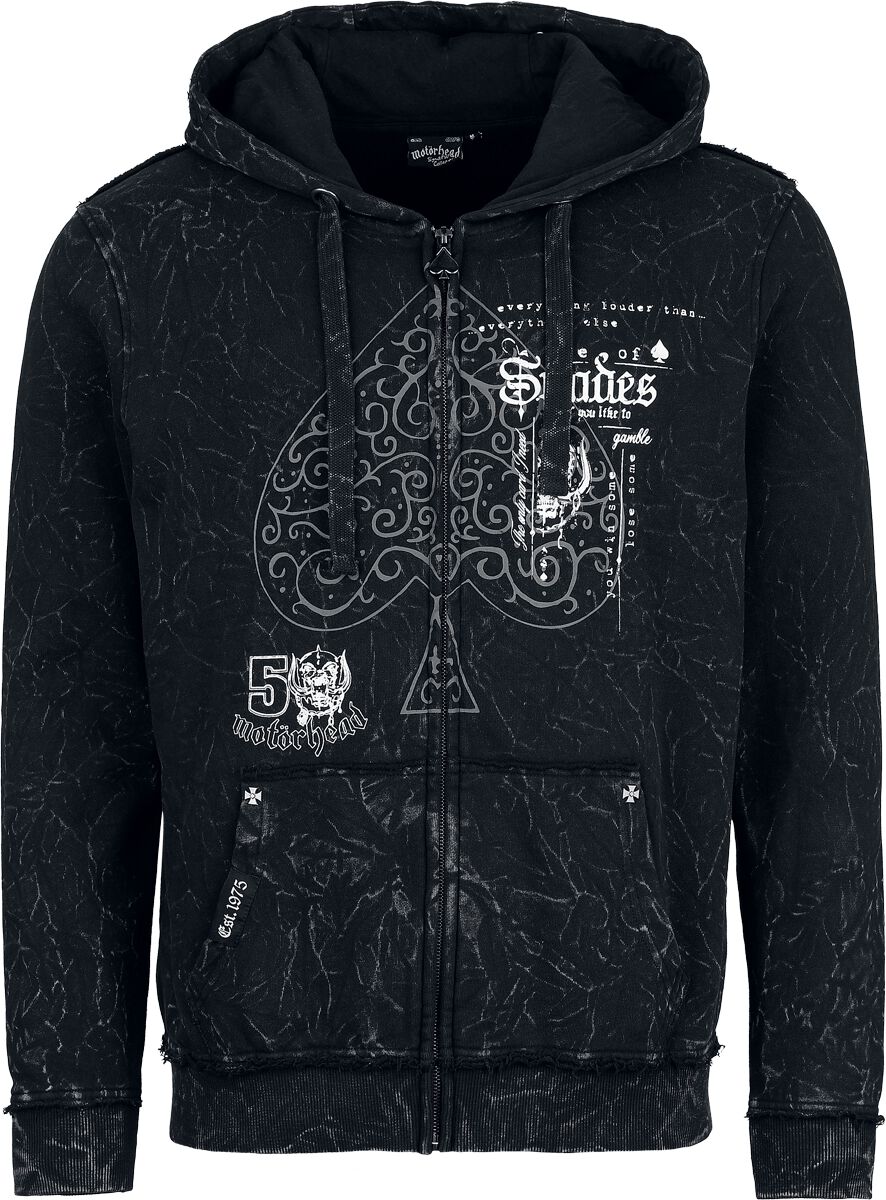 Sweat-shirt zippé à capuche  de Motörhead - EMP Signature Collection - S à 3XL - pour Homme - gris foncé - Motörhead