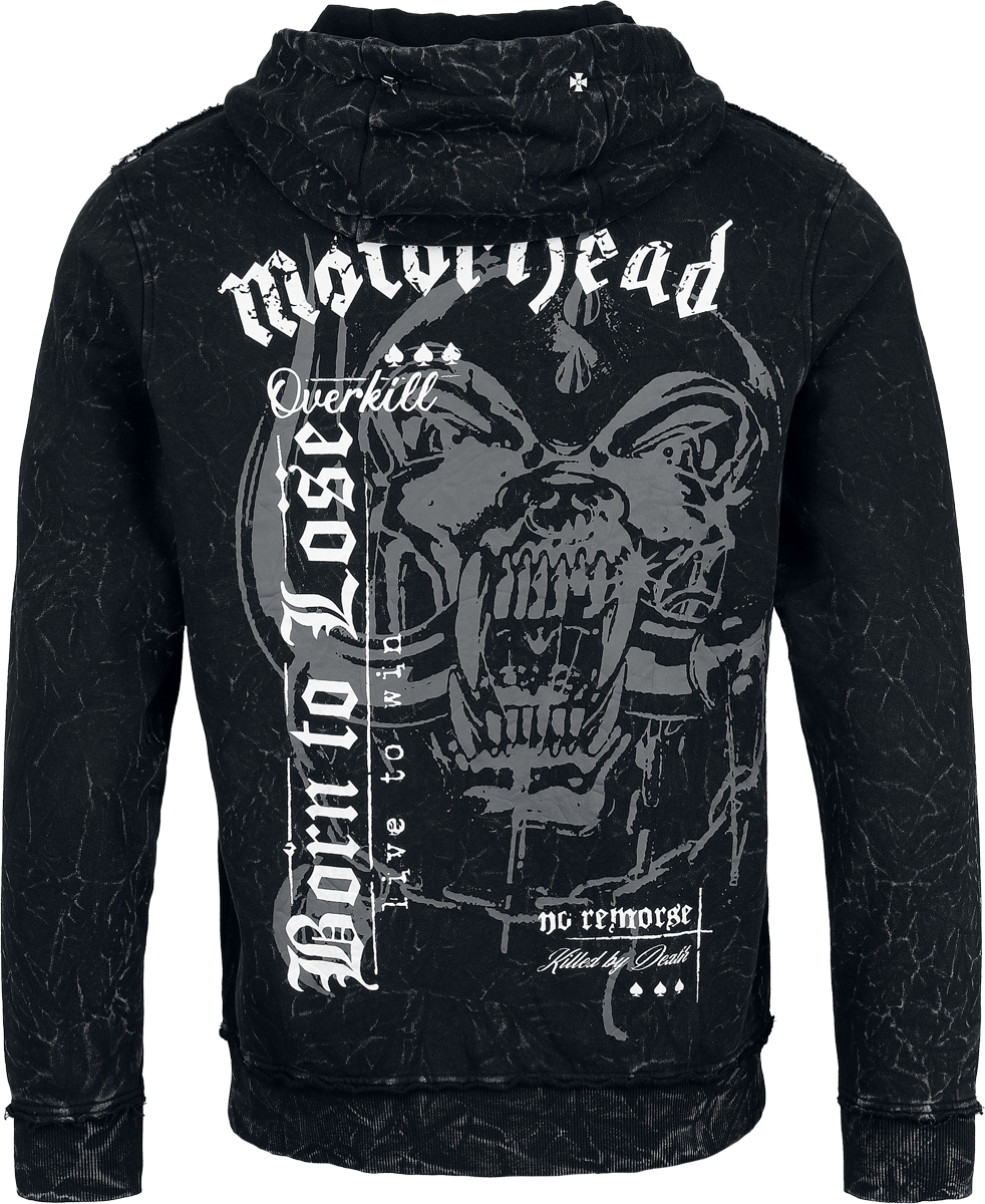 Sweat-shirt zippé à capuche  de Motörhead - EMP Signature Collection - S à 3XL - pour Homme - gris foncé - Motörhead - View 2