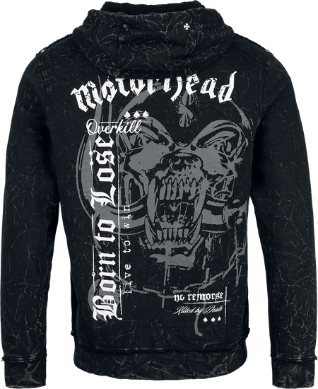 Sweat-shirt zippé à capuche  de Motörhead - EMP Signature Collection - S à 3XL - pour Homme - gris foncé - Motörhead - View 2