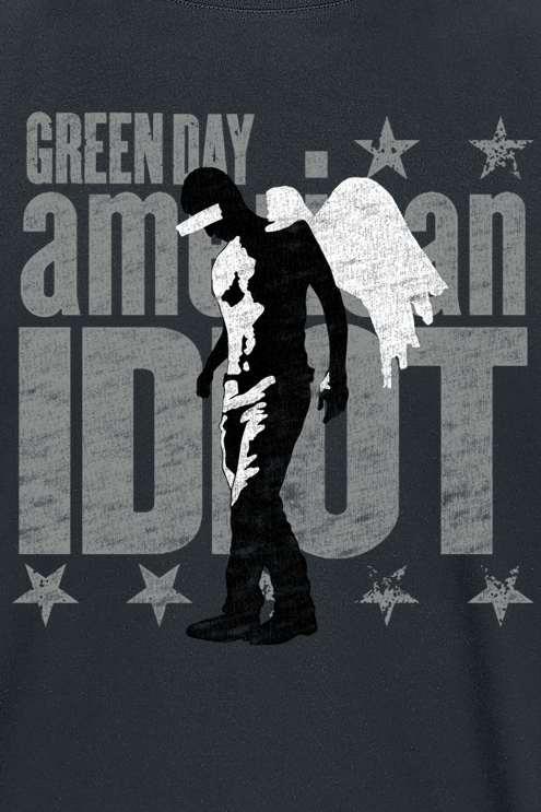 T-Shirt Manches courtes  de Green Day - American Idiot Angel - M à XXL - pour Homme - noir - green day - View 2