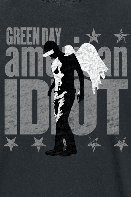 T-Shirt Manches courtes  de Green Day - American Idiot Angel - S à XXL - pour Homme - noir - green day - View 2