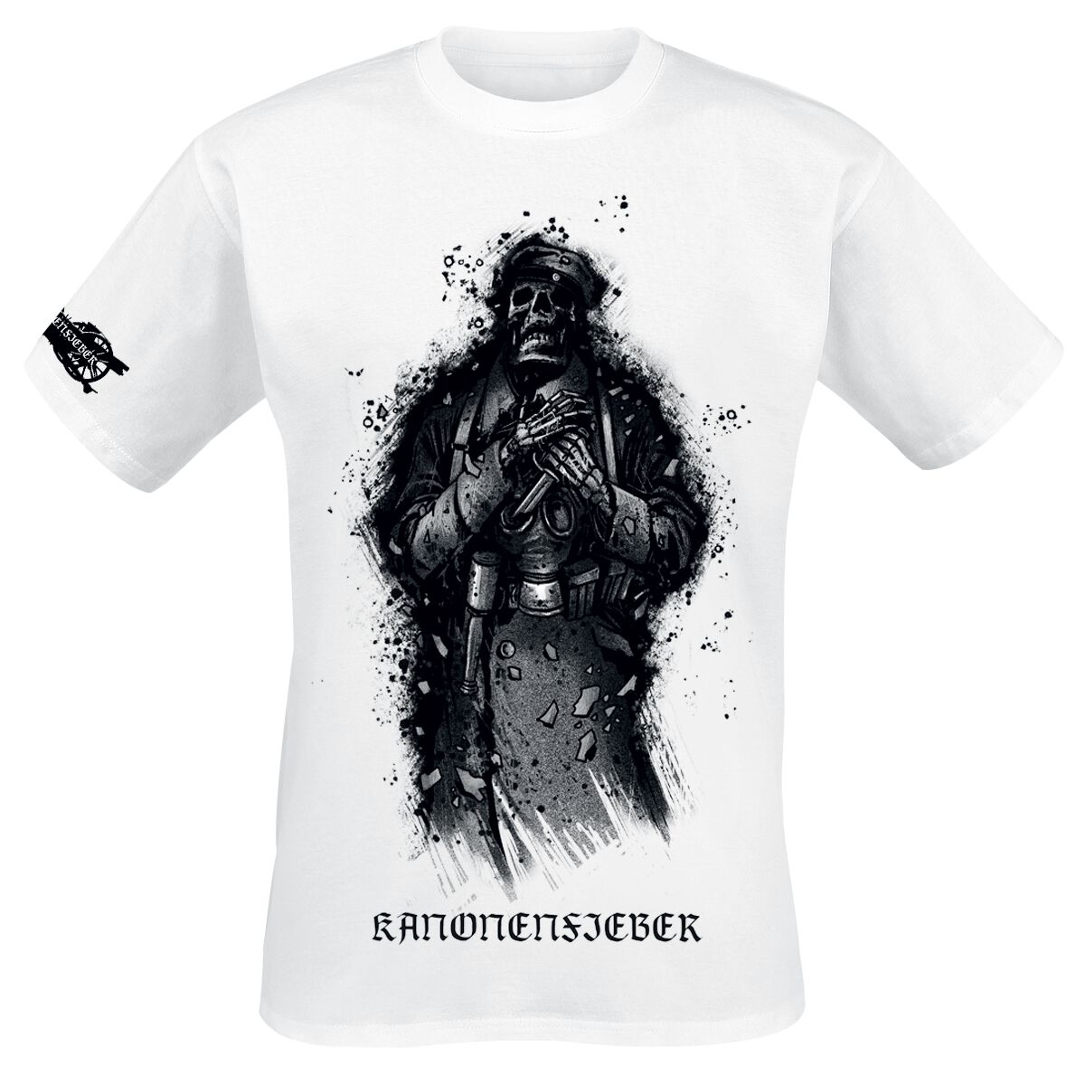 T-Shirt Manches courtes  de Kanonenfieber - Soldatengrab - S à XXL - pour Unisexe - blanc - Kanonenfieber