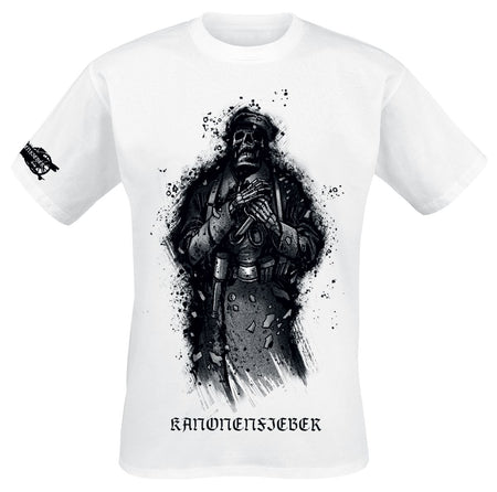 T-Shirt Manches courtes  de Kanonenfieber - Soldatengrab - S à XXL - pour Unisexe - blanc - Kanonenfieber