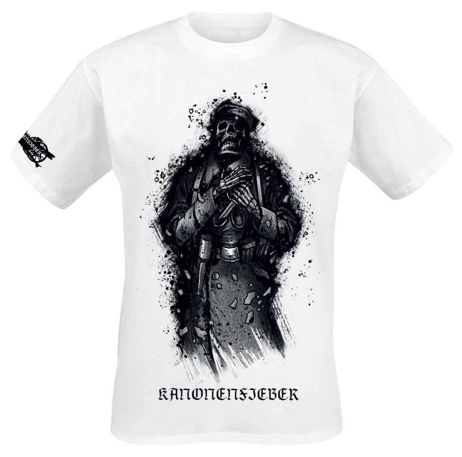 T-Shirt Manches courtes  de Kanonenfieber - Soldatengrab - S à XXL - pour Unisexe - blanc - Kanonenfieber