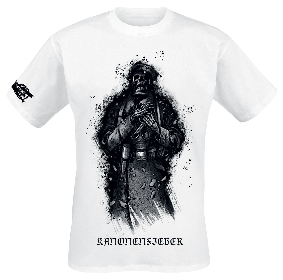 T-Shirt Manches courtes  de Kanonenfieber - Soldatengrab - S - pour Unisexe - blanc - Kanonenfieber