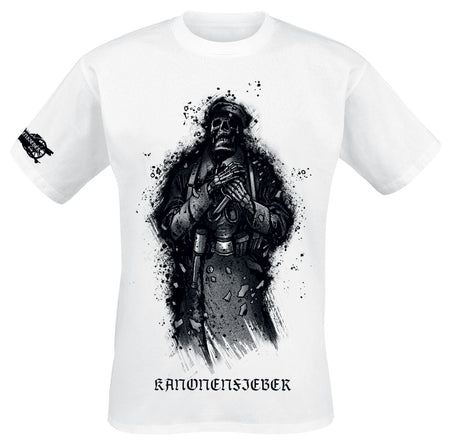 T-Shirt Manches courtes  de Kanonenfieber - Soldatengrab - S - pour Unisexe - blanc - Kanonenfieber