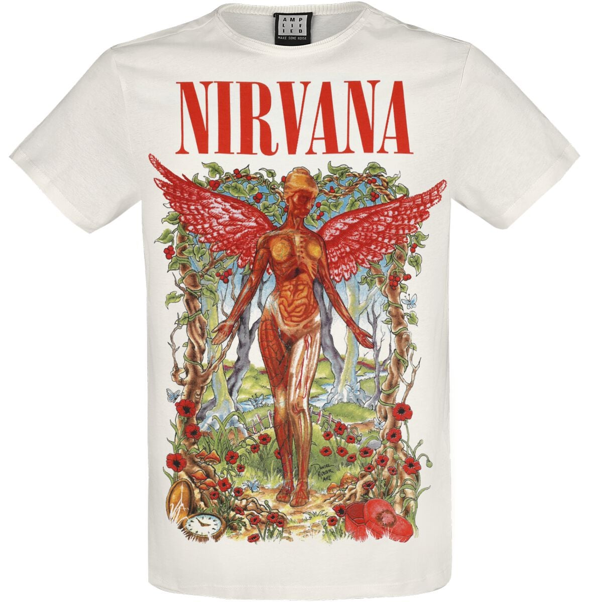 T-Shirt Manches courtes  de Nirvana - Amplified Collection - In Utero Wilderness - S à XXL - pour Homme - blanc cassé - Nirvana