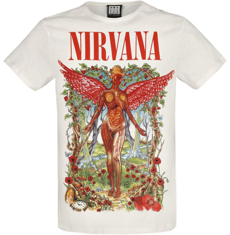 T-Shirt Manches courtes  de Nirvana - Amplified Collection - In Utero Wilderness - S à XXL - pour Homme - blanc cassé - Nirvana