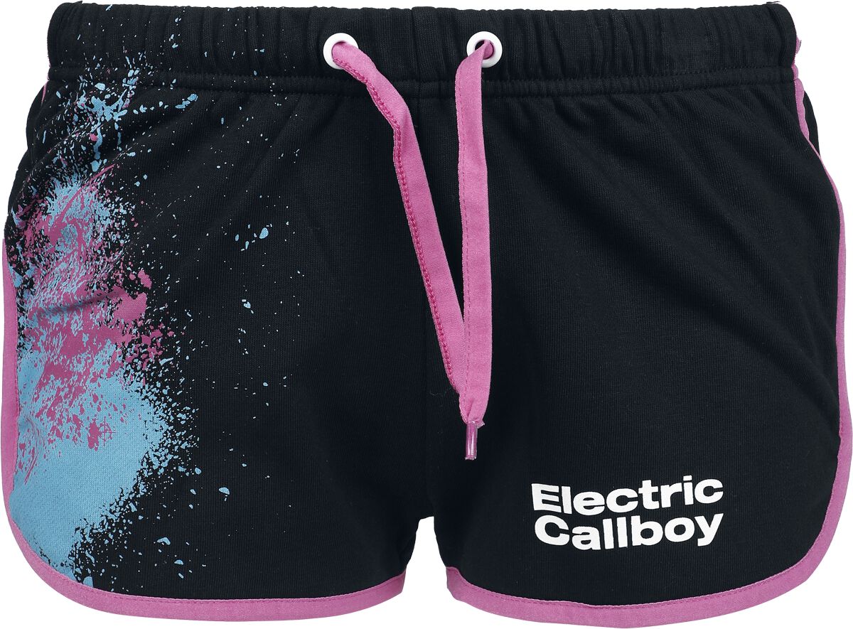 Short  de Electric Callboy - EMP Signature Collection - L à XL - pour Femme - noir/rose - Electric Callboy