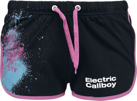 Short  de Electric Callboy - EMP Signature Collection - L à XL - pour Femme - noir/rose - Electric Callboy