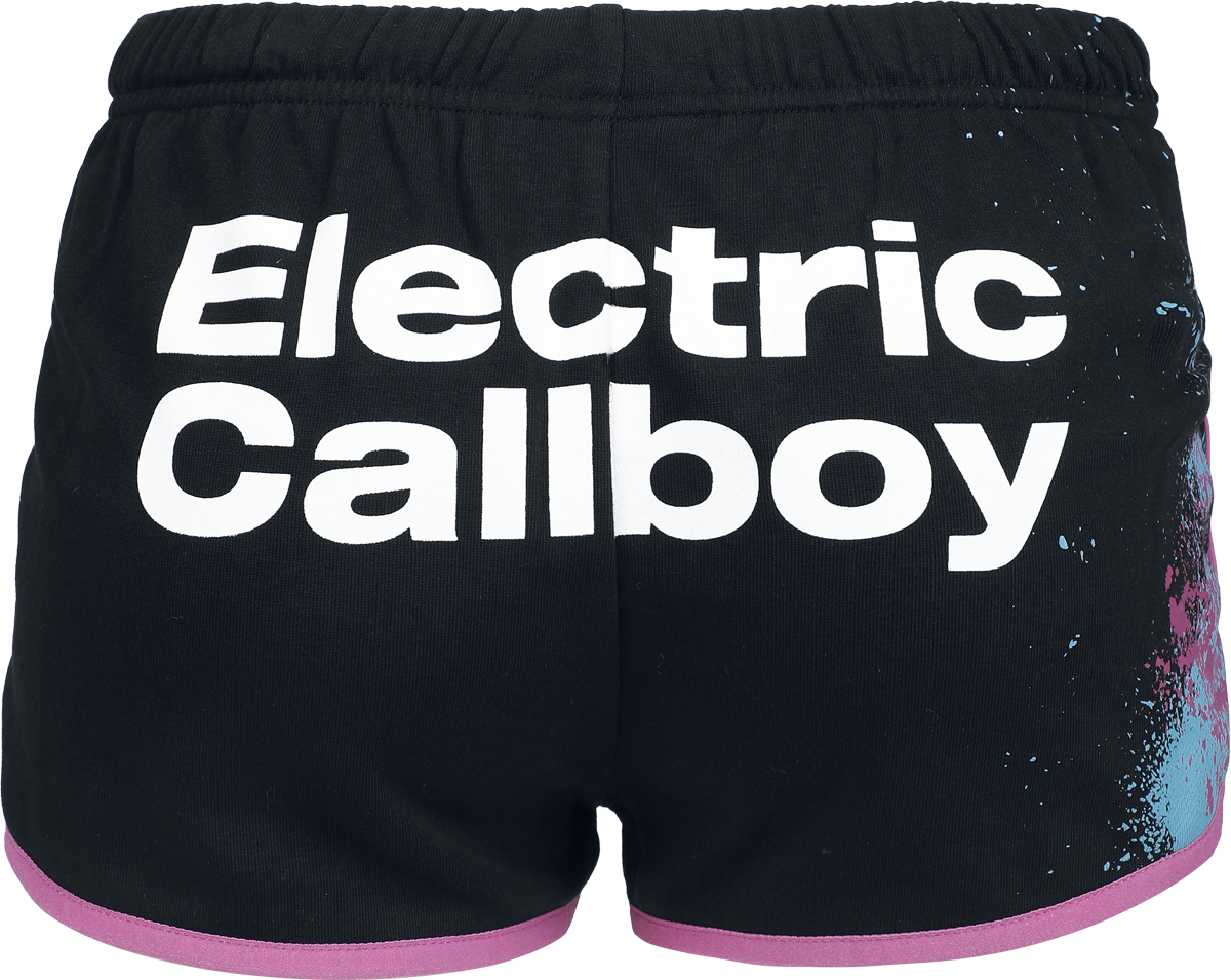 Short  de Electric Callboy - EMP Signature Collection - S à XXL - pour Femme - noir/rose - Electric Callboy - View 2