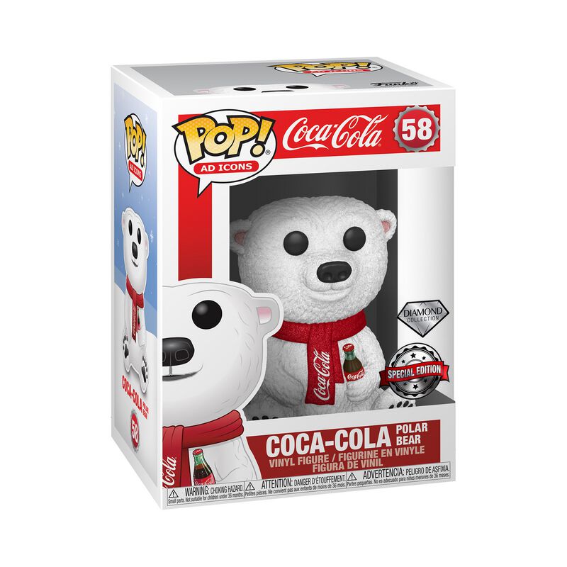 Coca Cola - AD Icons - Ours Polaire Coca-Cola (Éd. Pailletée) - Funko Pop! n°58 - Funko Pop! - Funko Shop Europe - Coca Cola