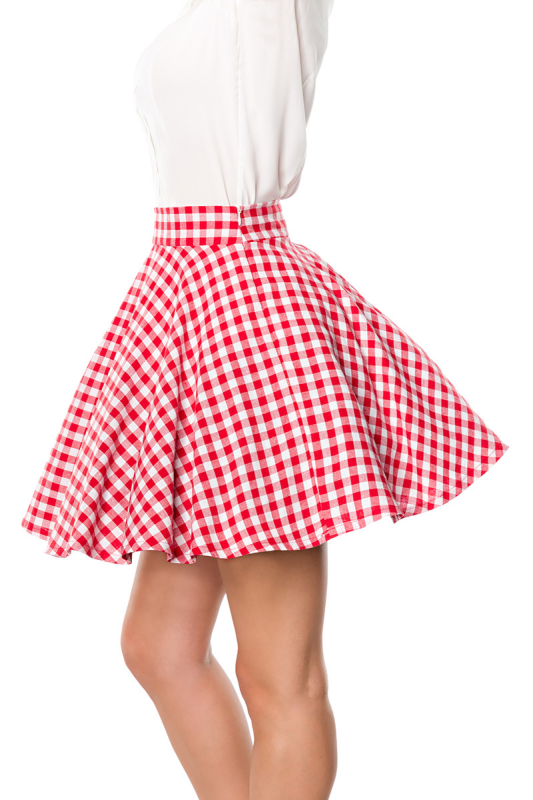 Jupe courte Rockabilly de Belsira - Kurzer Swing-Rock - L à XXL - pour Femme - rouge/blanc - Belsira - View 2