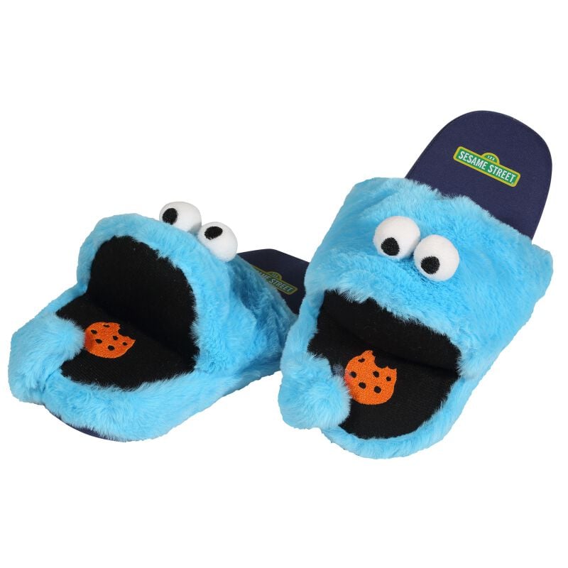 Chaussons  de Sesame Street - Cookie Monster - S-M à L-XL - pour Homme - bleu - Sesame Street