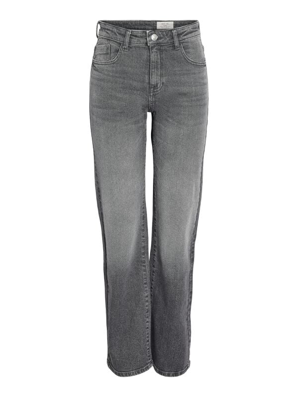 Jean  de Noisy May - NMYOLANDA NW WIDE JEANS AZ371DG FWD NOOS - W27L30 à W32L32 - pour Femme - gris foncé - Noisy May