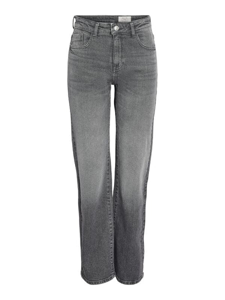 Jean  de Noisy May - NMYOLANDA NW WIDE JEANS AZ371DG FWD NOOS - W27L30 à W32L32 - pour Femme - gris foncé - Noisy May