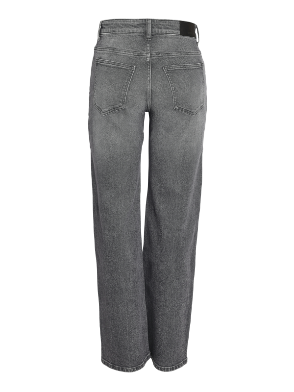 Jean  de Noisy May - NMYOLANDA NW WIDE JEANS AZ371DG FWD NOOS - W27L30 à W32L32 - pour Femme - gris foncé - Noisy May - View 2