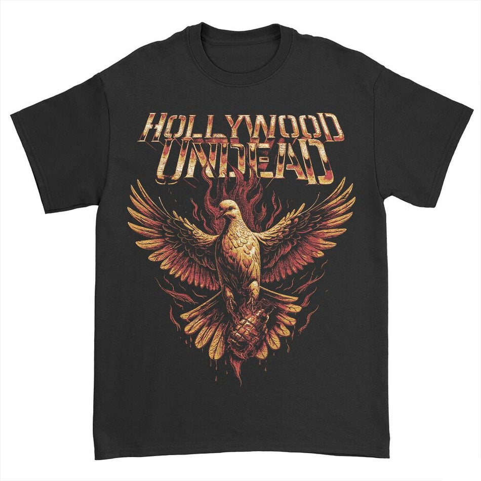 T-Shirt Manches courtes  de Hollywood Undead - Bird Flames - S à XXL - pour Homme - noir - Hollywood Undead